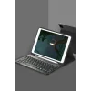 Mey İthalat®  Samsung Galaxy T220 Tab A7 Lite Kılıf KC01 Smart Klavyeli Tablet Kılıfı - Siyah