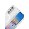 Mey İthalat®  Samsung Galaxy Z Fold 7 Kılıf Magneticsafe Şeffaf Silikon - Şeffaf