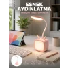 Mey İthalat® Şarj Edilebilir LED Masa Lambası Kablosuz Taşınabilir Gece Lambası