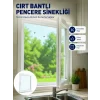 Mey İthalat® Şeffaf File Yapılı Cırt Bantlı Pencere Sinekliği Pratik Kullanım