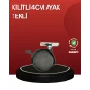 Mey İthalat® Sessiz Dönen Kilitli Mobilya Tekerleği 4 cm