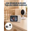 Mey İthalat® Sıcaklık Sensörlü Güvenli Bebek Kamerası İki Yönlü Ses Yeni Nesil