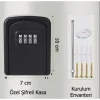 Mey İthalat® Siyah Şifreli Anahtar ve Eşya Saklama Güvenlik Kasası
