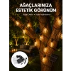 Mey İthalat® Solar Dekoratif LED Ampul Işık Bahçe Çit Balkon ve Veranda Süsleme Aydınlatması