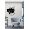 Mey İthalat® Star Wars Temalı Ahşap Duvar Saati - 40x40 cm Lazer Kesim Dekoratif
