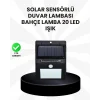 Mey İthalat® Su Geçirmez IP65 20 LED Solar Sensörlü Bahçe ve Veranda Aydınlatma