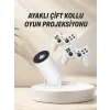 Mey İthalat® Taşınabilir Android Projeksiyon Ayaklı Çift Kollu 4K Çözünürlüklü Sinema Projeksiyonu