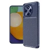 Mey İthalat®  Tecno Spark 30 Pro Kılıf Auto Focus Karbon Kapak - Lacivert