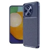 Mey İthalat®  Tecno Spark 30 Pro Kılıf Auto Focus Karbon Kapak - Lacivert