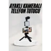Mey İthalat® Telefon Tutucu Led Işıklı Kumandalı Mikrofon Telefon Vlog Video Kayıt