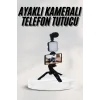 Mey İthalat® Telefon Tutucu Led Işıklı Kumandalı Mikrofon Telefon Vlog Video Kayıt