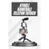 Mey İthalat® Telefon Tutucu Mikrofonlu Işıklı Youtuber Video Kayıt