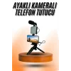 Mey İthalat® Telefon Tutucu Mini Mikrofonlu Tripod Vlog Çekim Video