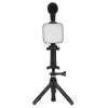 Mey İthalat® Telefon Tutucu Mini Mikrofonlu Tripod Vlog Çekim Video