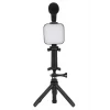 Mey İthalat® Telefon Tutucu Mini Mikrofonlu Tripod Vlog Çekim Video