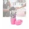 Mey İthalat® Tırnak Bakım Manikür Pedikür Seti 4 Parça Pembe Pratik Günlük Kullanım