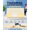 Mey İthalat® Touchpad Tüm Cihazlara Uyumlu Bluetooth Klavye Touchpad Slim Kablosuz Wifi Q Klavye