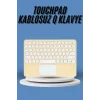 Mey İthalat® Touchpad Tüm Cihazlara Uyumlu Bluetooth Klavye Touchpad Slim Kablosuz Wifi Q Klavye
