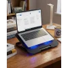 Mey İthalat® USB Girişli Laptop Soğutma Standı Çift Fan Mavi Işıklı Notebook Soğutucu