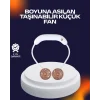 Mey İthalat® USB Şarjlı Katlanabilir Mini Boyun Fanı 1–3 Saat Kullanım