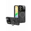 Mey İthalat®  Vivo Y16 Kılıf Joy Lens Standlı Kapak - Siyah