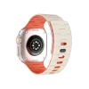 Mey İthalat®   Watch Ultra 49mm Wowen Kordon - Beyaz-Turuncu