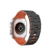 Mey İthalat®   Watch Ultra 49mm Wowen Kordon - Siyah-Turuncu