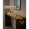Mey İthalat® Yaprak Şekilli Gümüş LED Işık Pilli Dekoratif Aydınlatma