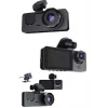 Mey İthalat® Yol Kayıt Araç Kamerası HD DVR 3 Kameralı 2.0in Ekranlı Ön İç Arka