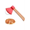 Pizza Kesici Bambu Saplı Balta Görünümlü Oval Kesici Royaleks-RA-311