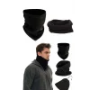 Polar Termal Kar Maskesi ve İpli Boyunluk Bere Siyah Set