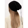 Polar Unisex İpli Bere ve Boyunluk Siyah