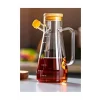 Salkım 900 Ml Bambu Kapaklı Cam Yağdanlık Royaleks-CLKN-1800