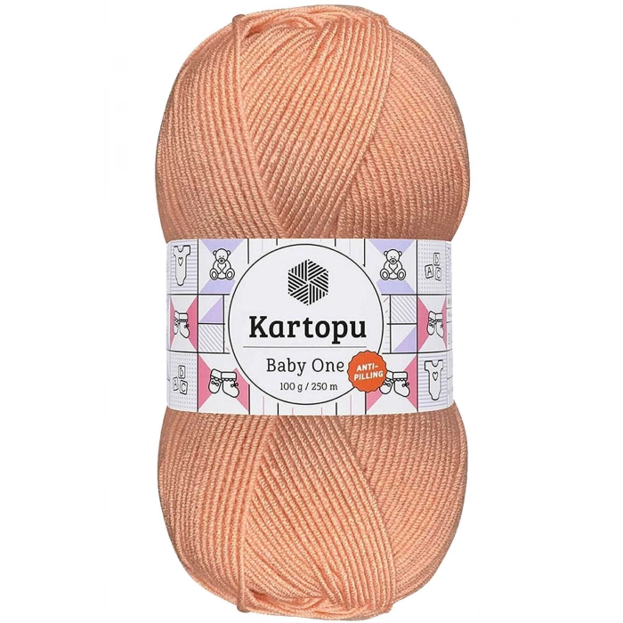 1 Adet Baby One Tüylenmeyen El Örgü İpi Yünü Yavruağzı K253