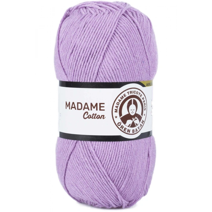 1 Adet Madame Cotton El Örgü İpi Yünü 100 gr 023 Lila
