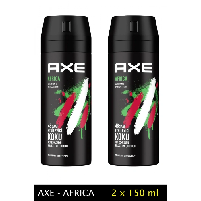 2 Adet Axe Africa Erkek Deodorant Sprey 150 ml