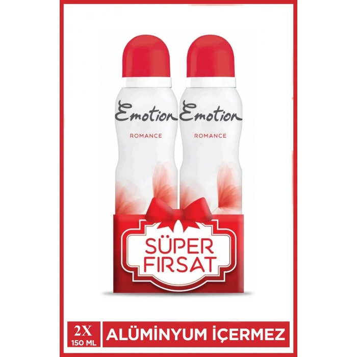 2 Adet Emotion Romance Kadın Vegan Deodorant 150 Ml Hızlı Kurur, Leke Bırakmaz