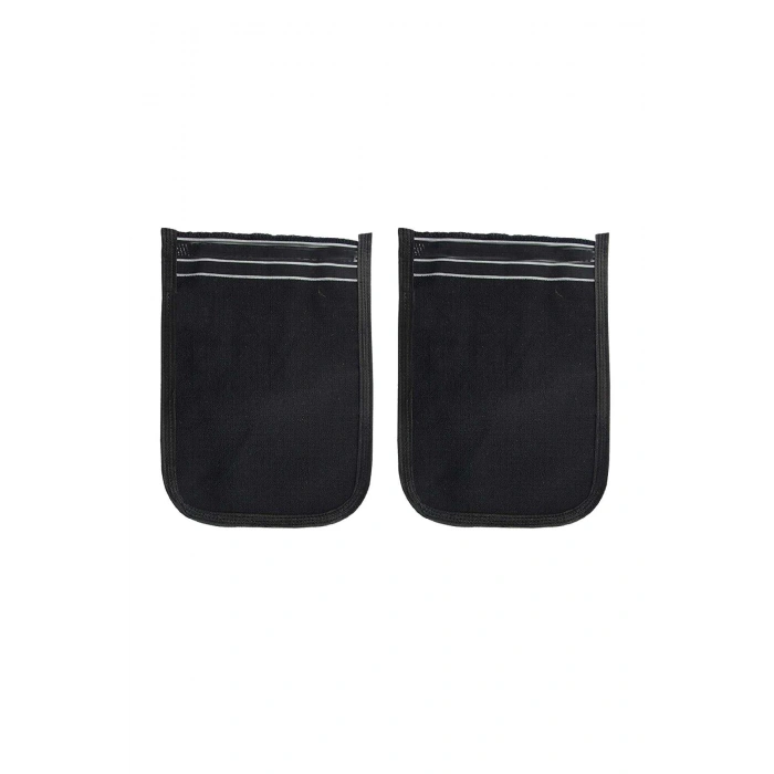 2 Adet Osmanlı Kalın Siyah Banyo Hamam Kesesi 25x17 Cm