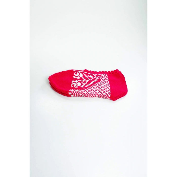 2 Çift El Örgüsü Kışlık Şık Kadın Yün Patik Set 7