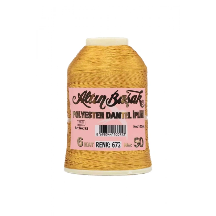 3 Adet Altınbaşak Oya ve Dantel İpi 20 gr - Royaleks - No: 672 - 604 - 770