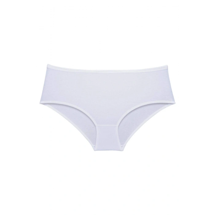 3 Adet Kadın Yüksek Bel Bato Külot Siyah Beyaz Gri