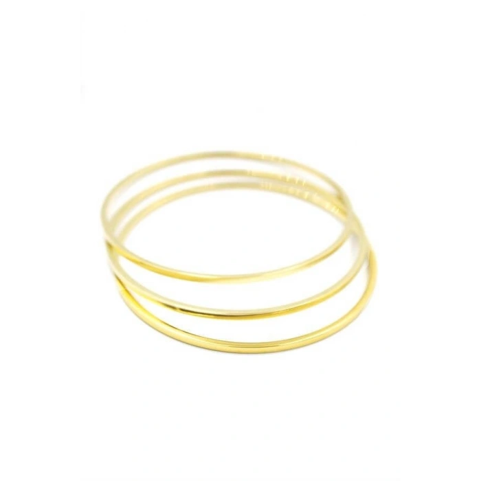 3lü Ajda Bilezik - 65mm - Altın