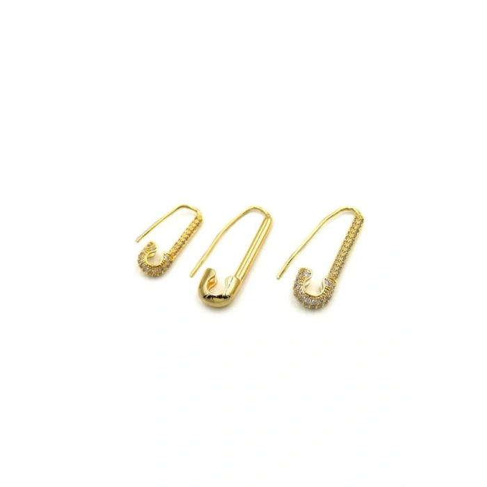 3lü Filkete Küpe - Altın