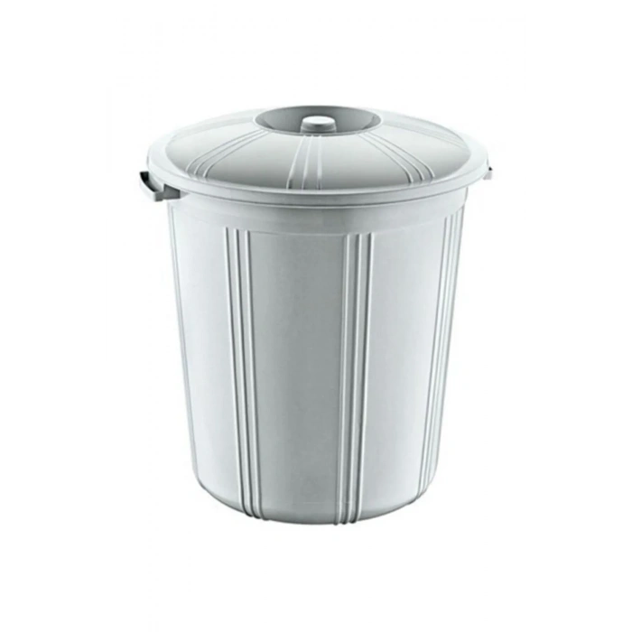 35 Lt Kapaklı Yuvarlak Plastik Büyük Boy Çöp Kovası Su Et Kovası Balkon Kovası Bahçe Kovası Royaleks-55642