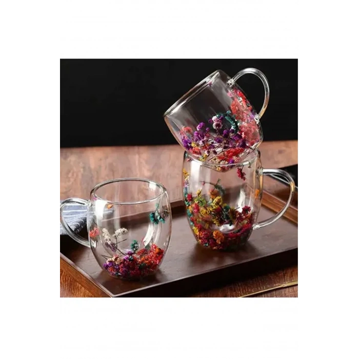 350 Ml Büyük Cidarlı Çiçekli Bardak 1 Adet Royaleks-1384