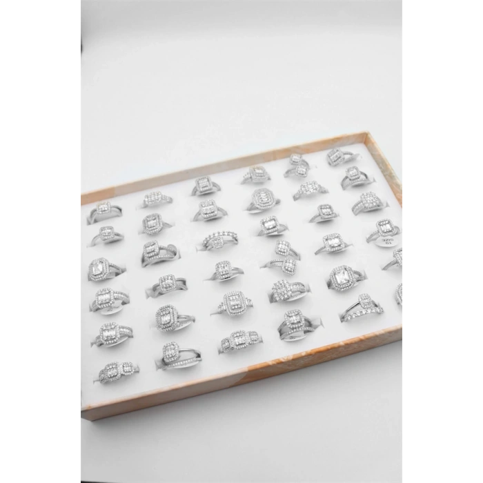 36lı Baget Yüzük Seti - Gümüş