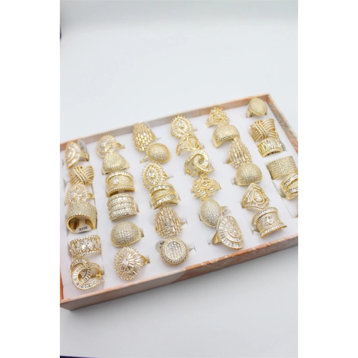 36lı Zirkon Yüzük Seti - Altın