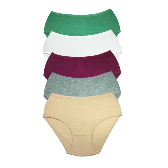 5 Adet Kadın Yüksek Bel Ribana Bato Külot S045