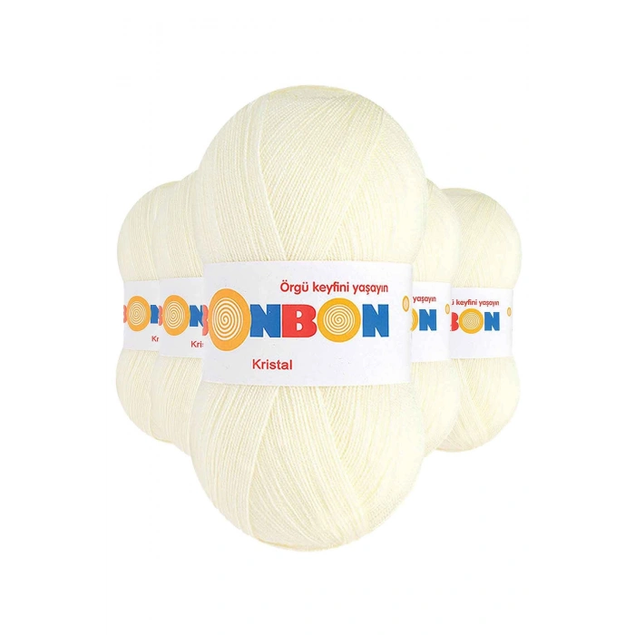 5 Adet Kristal El Örgü Lif İpi Açık Krem 98223