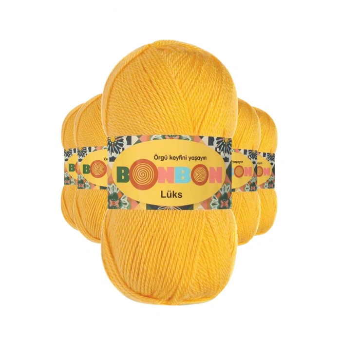 5 Adet Lüks Patik İpi Yünü Sarı 98289